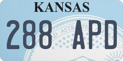 KS license plate 288APD