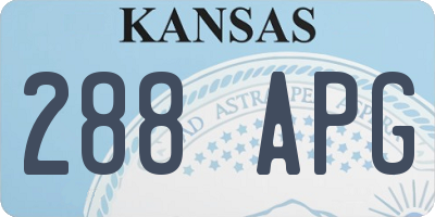 KS license plate 288APG