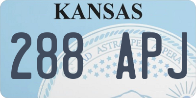 KS license plate 288APJ