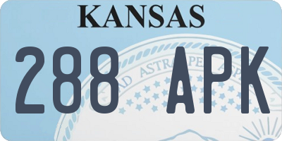 KS license plate 288APK