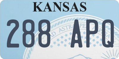 KS license plate 288APQ