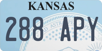 KS license plate 288APY