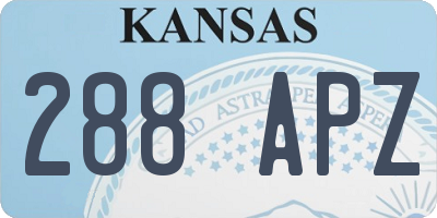 KS license plate 288APZ