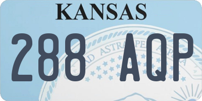 KS license plate 288AQP