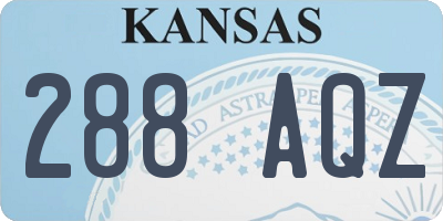 KS license plate 288AQZ