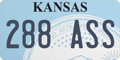 KS license plate 288ASS
