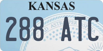 KS license plate 288ATC