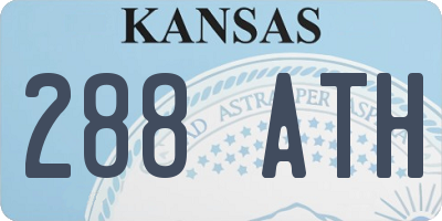 KS license plate 288ATH