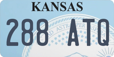 KS license plate 288ATQ