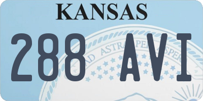 KS license plate 288AVI