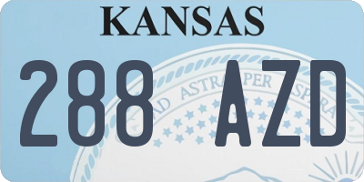 KS license plate 288AZD