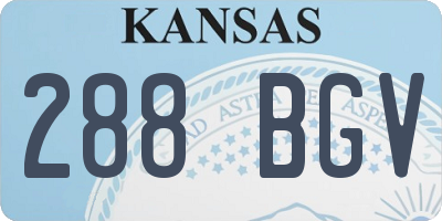 KS license plate 288BGV