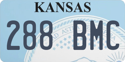 KS license plate 288BMC