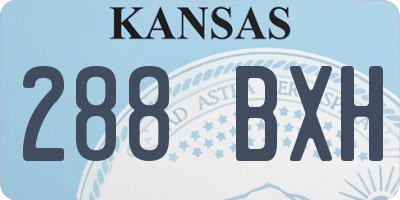 KS license plate 288BXH