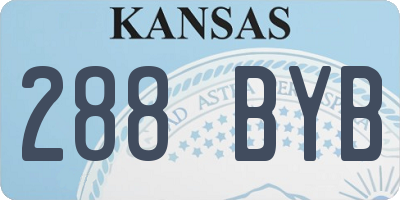 KS license plate 288BYB