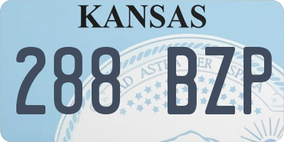 KS license plate 288BZP