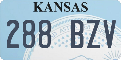 KS license plate 288BZV