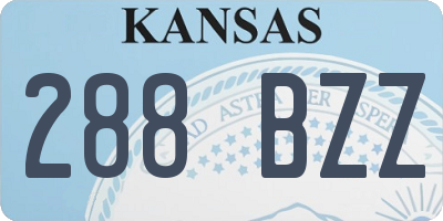 KS license plate 288BZZ