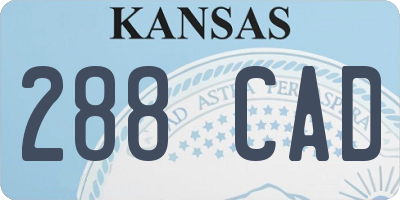 KS license plate 288CAD
