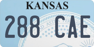 KS license plate 288CAE