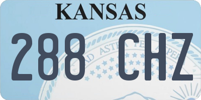 KS license plate 288CHZ