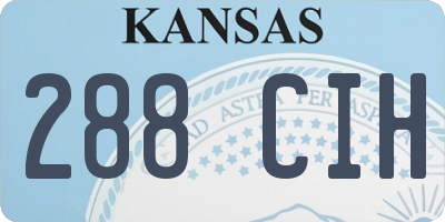KS license plate 288CIH