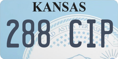 KS license plate 288CIP