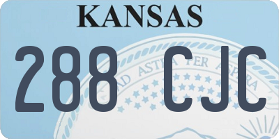 KS license plate 288CJC