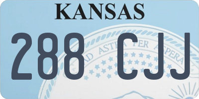 KS license plate 288CJJ