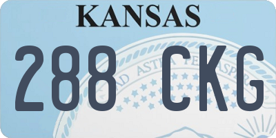 KS license plate 288CKG
