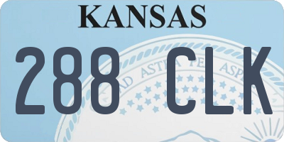 KS license plate 288CLK