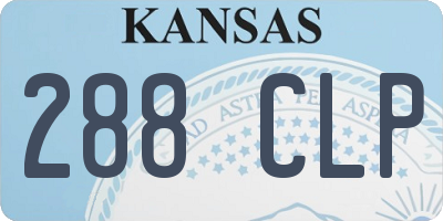 KS license plate 288CLP