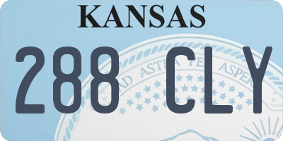 KS license plate 288CLY