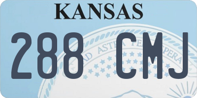 KS license plate 288CMJ