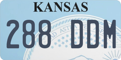 KS license plate 288DDM