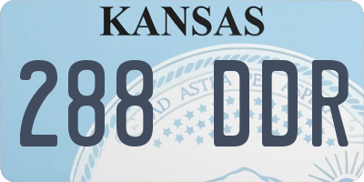 KS license plate 288DDR