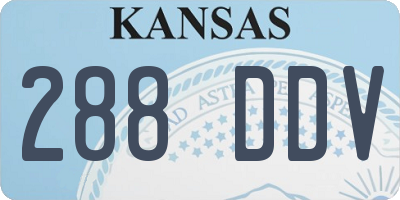 KS license plate 288DDV