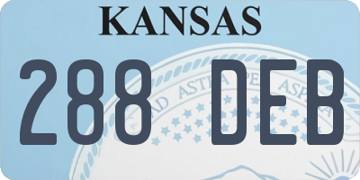 KS license plate 288DEB