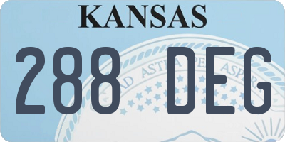KS license plate 288DEG