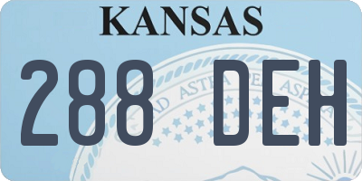 KS license plate 288DEH