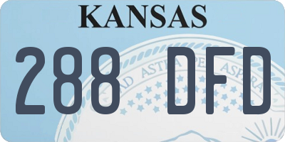 KS license plate 288DFD