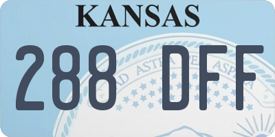 KS license plate 288DFF