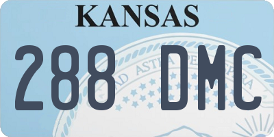 KS license plate 288DMC