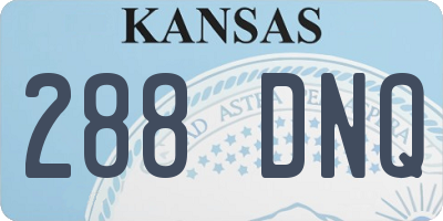 KS license plate 288DNQ