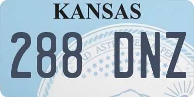 KS license plate 288DNZ