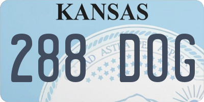 KS license plate 288DOG