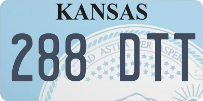 KS license plate 288DTT