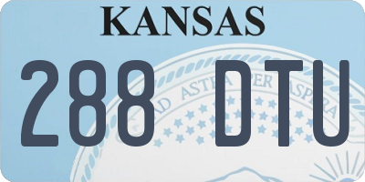 KS license plate 288DTU