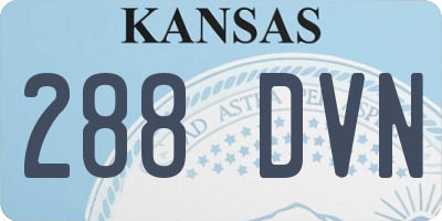 KS license plate 288DVN