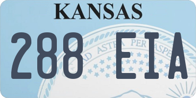 KS license plate 288EIA